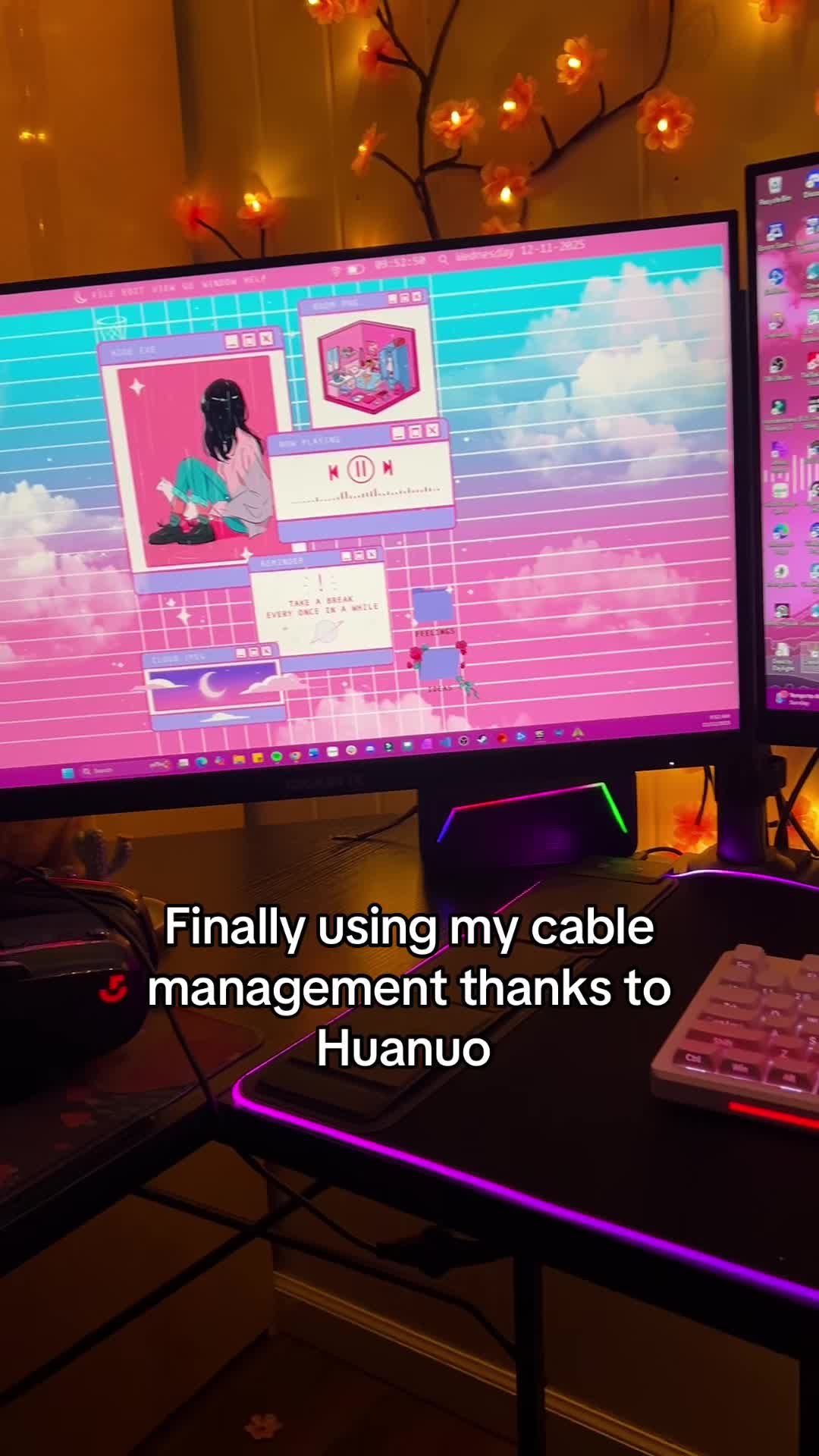 TikTok post by @lali.linares for HUANUO. Caption reads: Thank god for @HUANUO having the built in cable....
