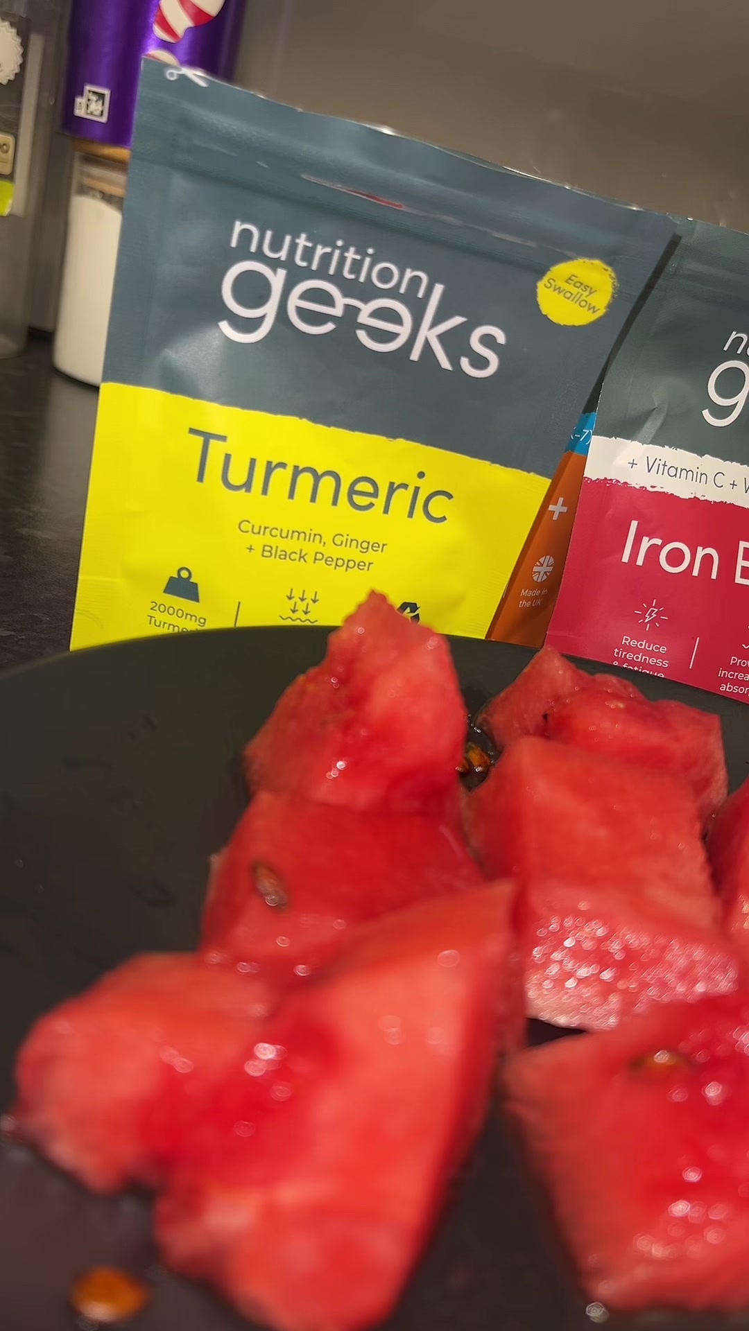 TikTok post by @annasglow1 for Nutrition Geeks. Caption reads: [...] supplements from @Free Soul and....