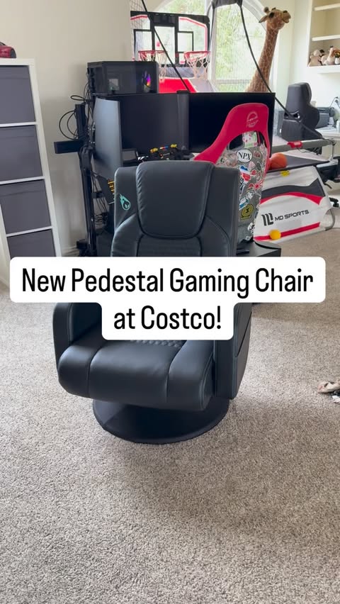 Instagram post by an influencer for Unknown Brand. Caption reads: 🎮 We love this chair so much we got a second one!....