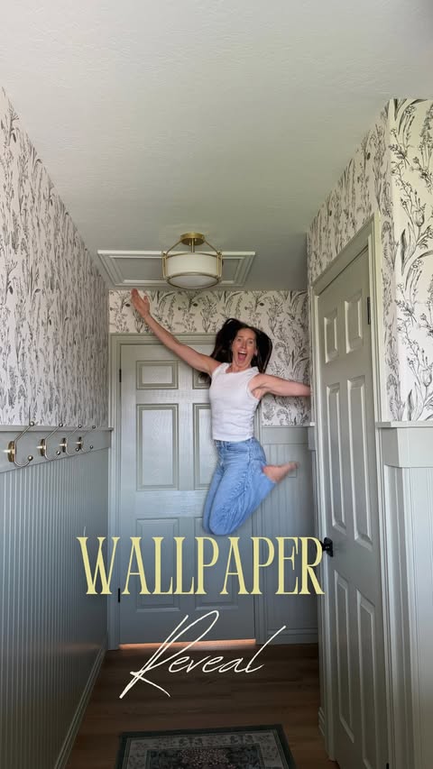 Instagram post by @jessdoitgirl_ for Wall Blush. Caption reads: [...] turns out it was wallpaper. 🤎 The....