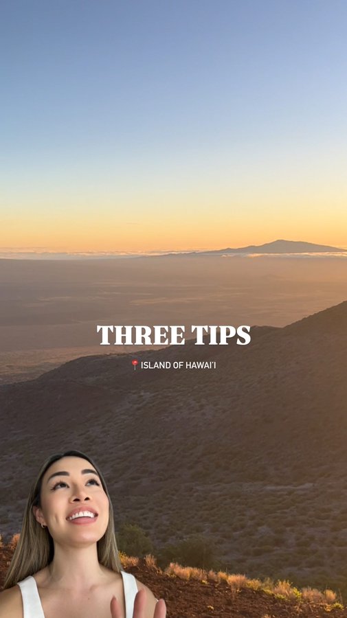 Instagram post by @yohanabanana for Visit The USA. Caption reads: POV: Your next destination - Island of Hawai’i,....