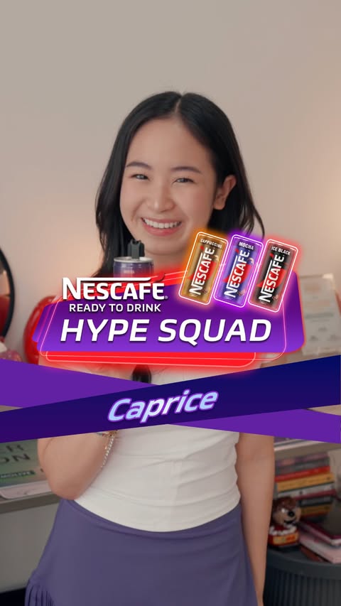 Instagram post by @capcaprice for NESCAFÉ Philippines. Caption reads: Fueling my day, one can at a time. Now I CAN with....