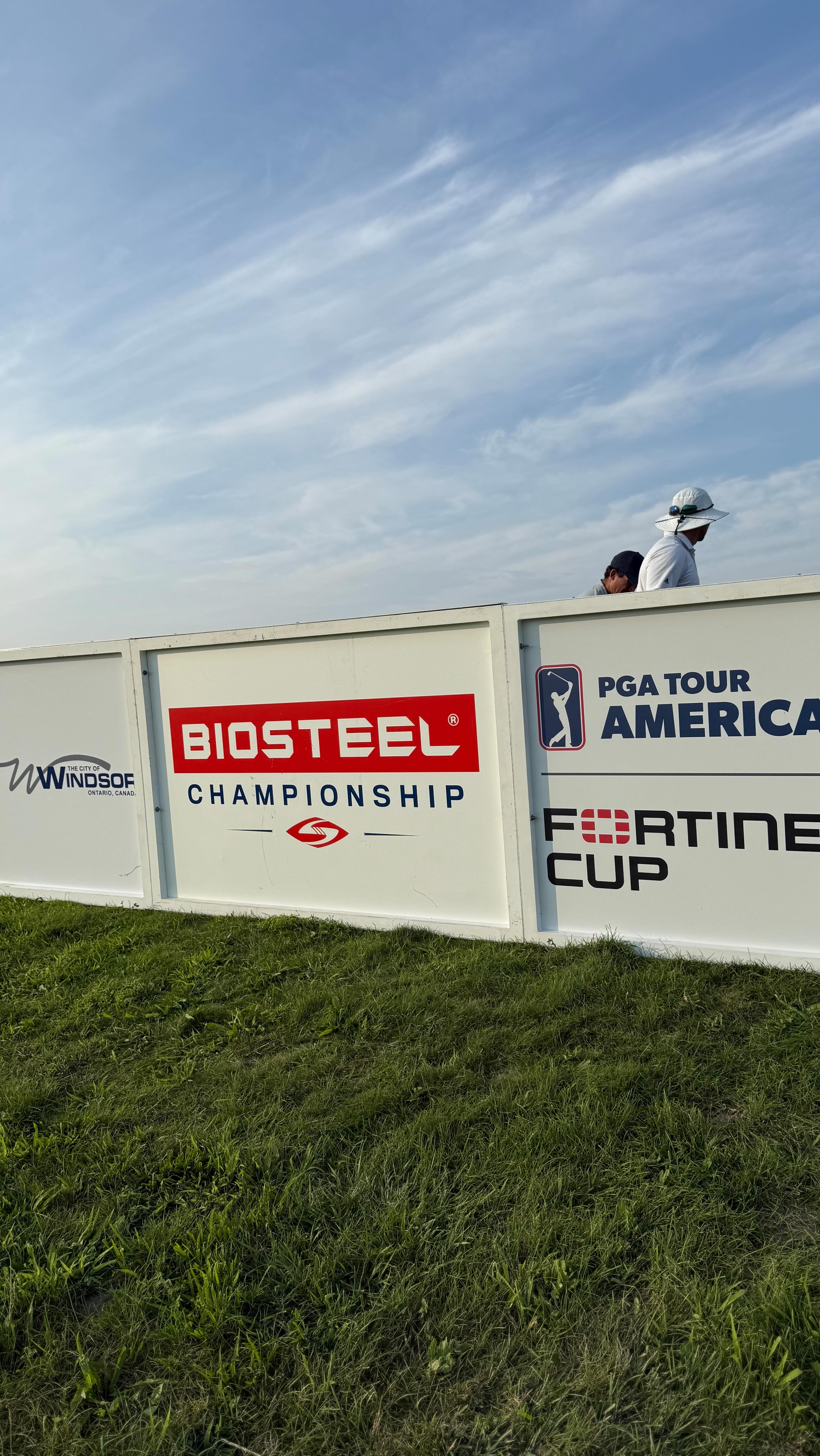 Instagram post by @ryanrobillardgolf for Biosteel. Caption reads: 🎯 Come spend a day with me at the BioSteel....