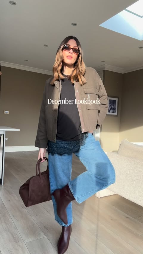 Instagram post by @lucy.nicholls_ for Peacocks. Caption reads: December Looks @peacocks_fashion always got my....