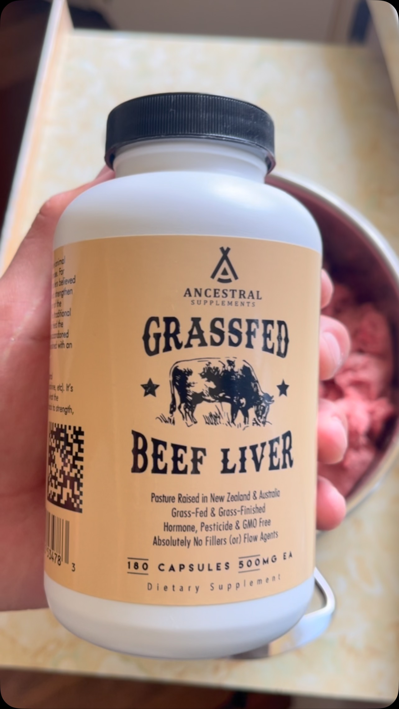 Instagram post by @the_carnivore_lifestyle for Ancestral Supplements. Caption reads: Use code WILTON15 for 15% off....