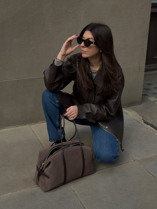 Instagram post by @francescasaffari for Katie Loxton. Caption reads: [...] LFW with my new favourite bag, the....