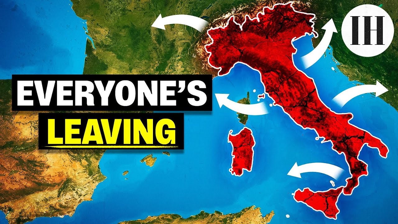 YouTube post by @TheInvisibleHandCo for Lingopie. Caption reads: Something's Going Seriously Wrong in Italy.