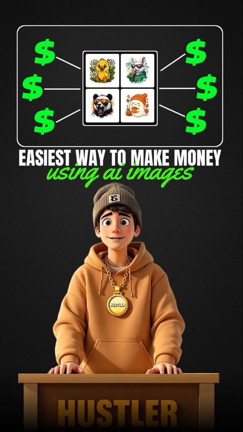 Instagram post by @trywithmark for Printify. Caption reads: Turn AI Images Into Daily Sales — No Inventory, No....