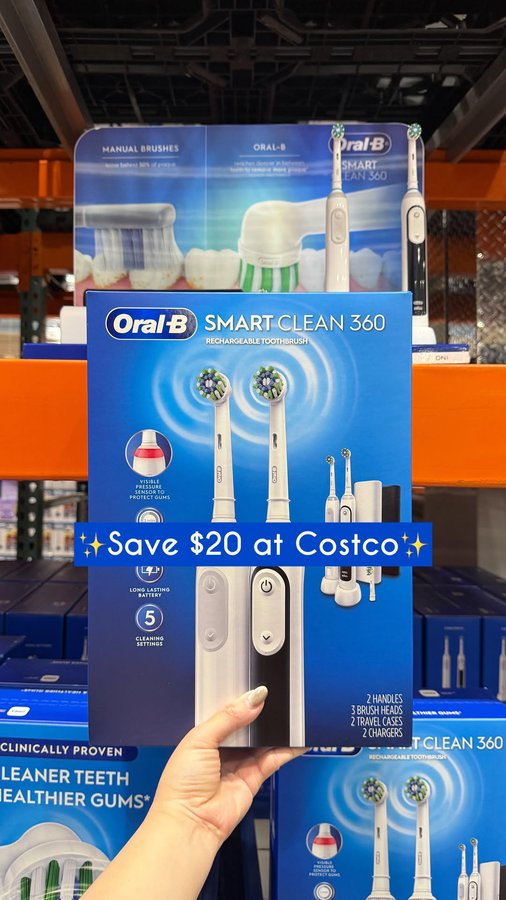 Instagram post by an influencer for Oral-B. Caption reads: #OralBPartner On sale now for $20 off [...].