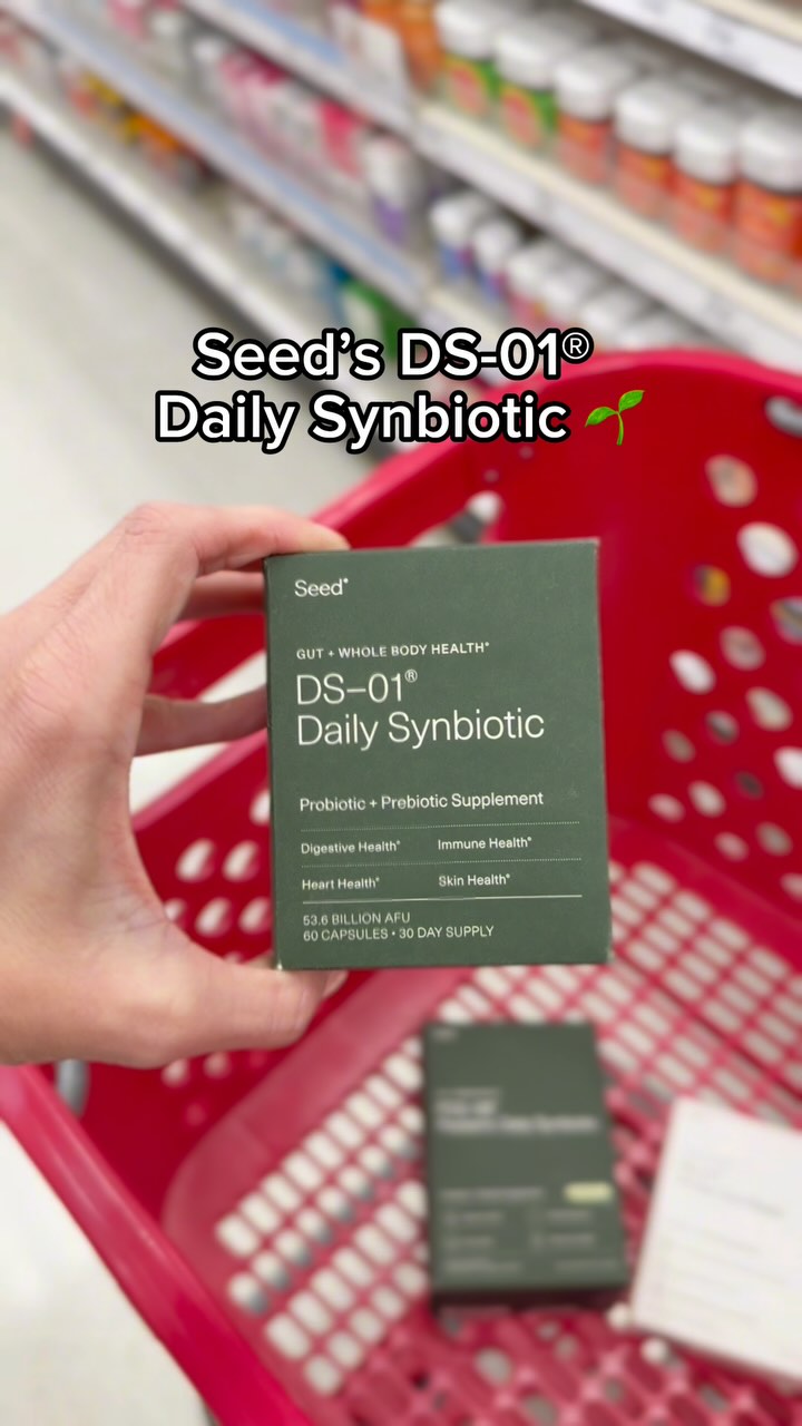 Instagram post by @target_bargains for Seed. Caption reads: Exciting news! #ad Your new favorite probiotic....