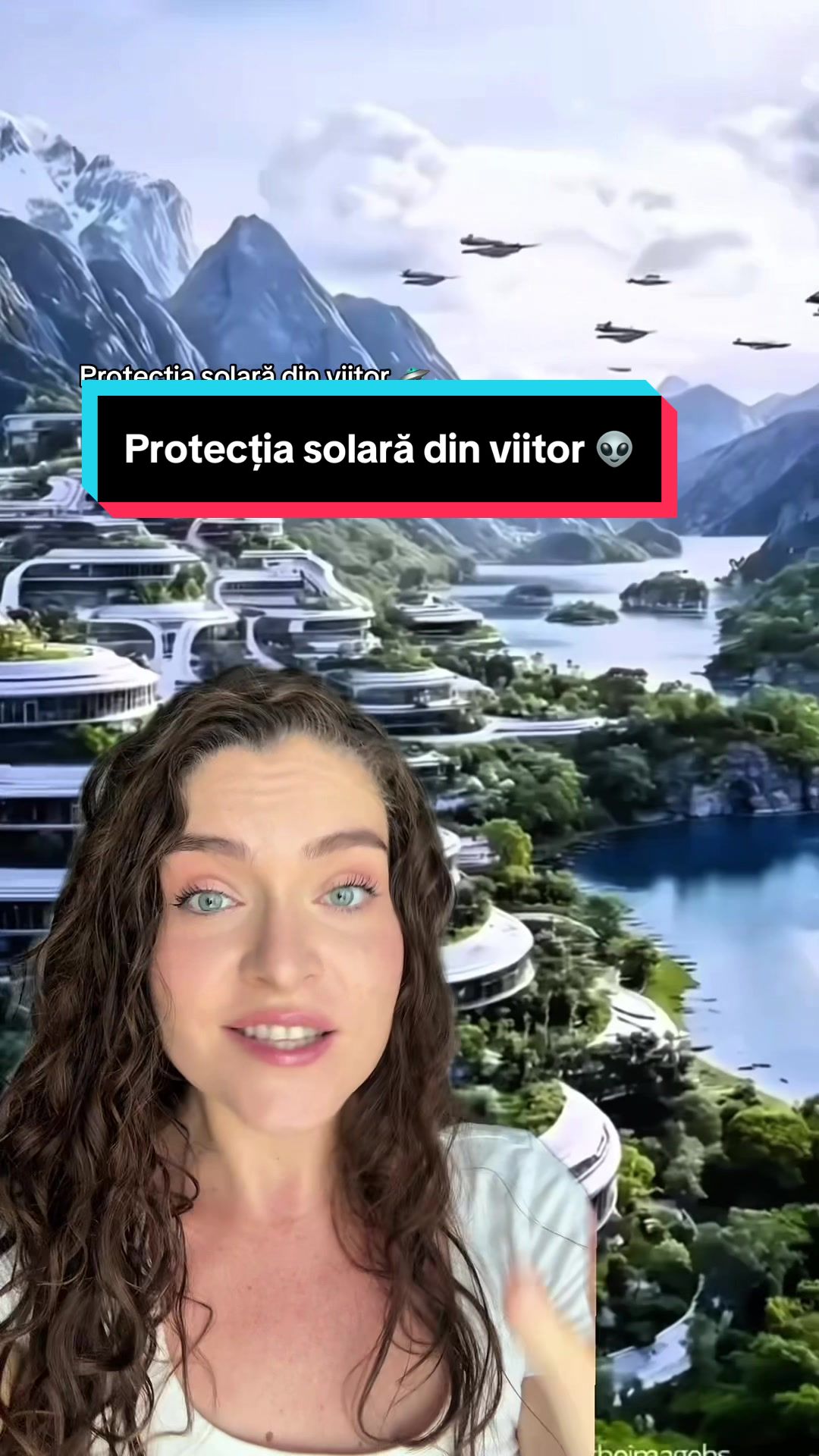 TikTok post by @adelina_damian for Nivea. Caption reads: Anul 2125 e departe, dar avem acces de pe acum la....