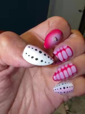 TikTok post by @laniereviews for Luxxi Nails. Caption reads: @LUXXI NAILS you did not have to eat this hard!.