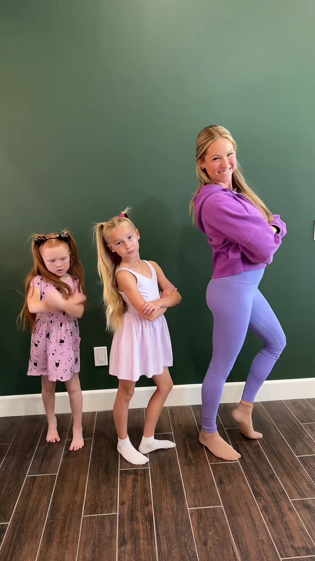 TikTok post by @lottie..weaver for Disney Channel. Caption reads: Dance parties always over here 🧛‍♀️💃 the girls....