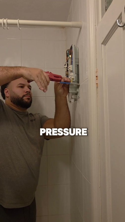 Instagram post by @tysons_plumbing for Screwfix. Caption reads: That extractor fan looks wrong, right? …But your....