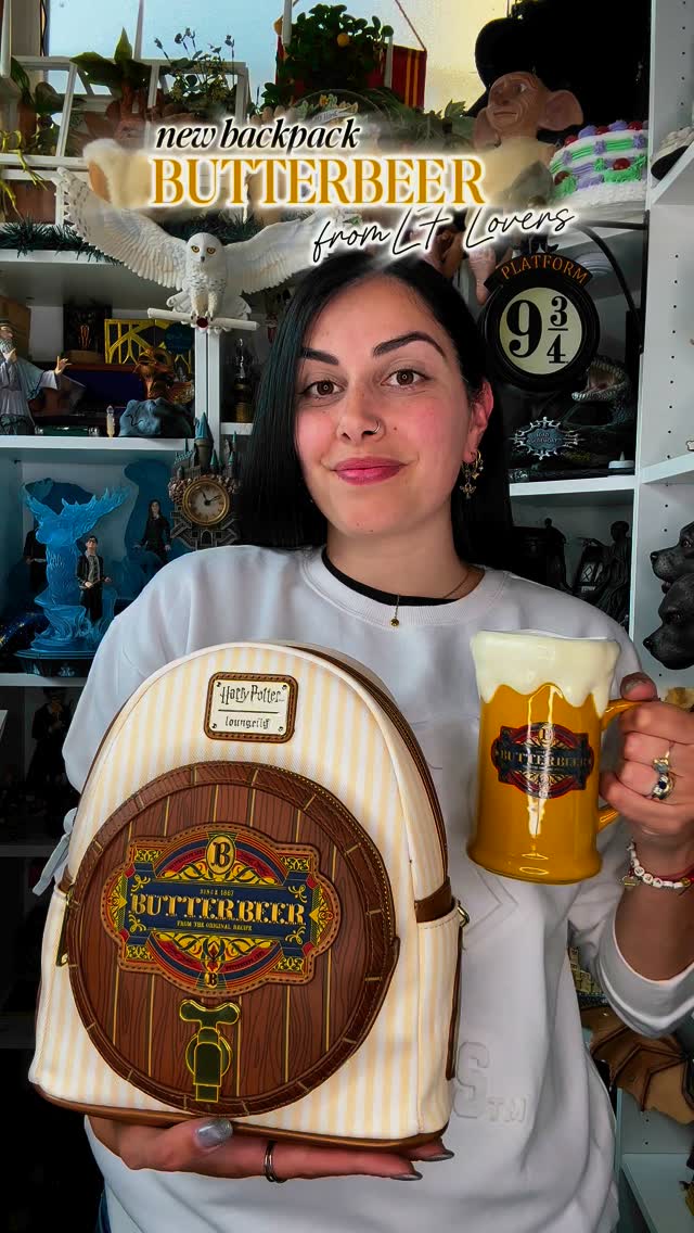 Instagram post by @lflovers_official for loungefly. Caption reads: A little charm to wear... 

🍺The Butterbeer....