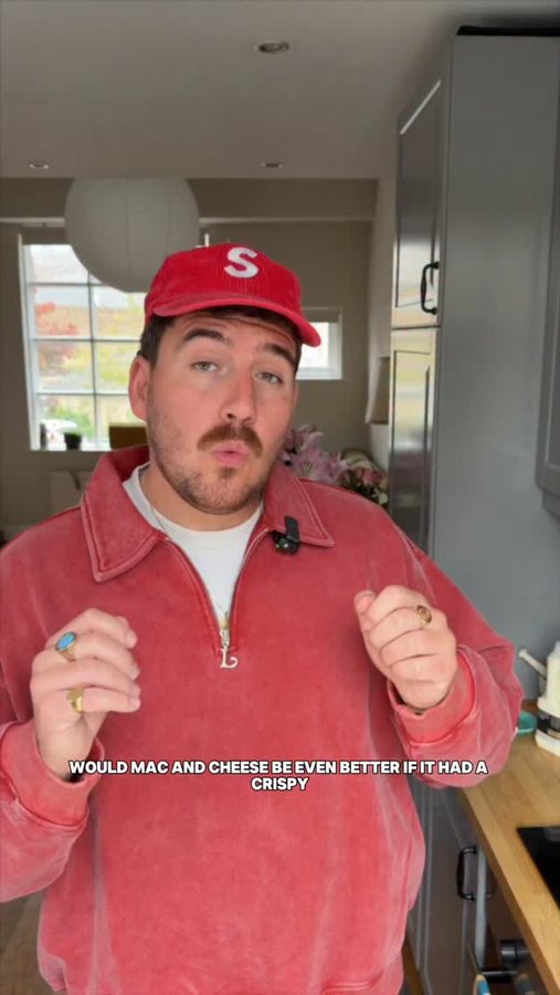 Instagram post by @whatwillycook for Waitrose. Caption reads: Crispy sausage crusted smoky mac and cheese using....