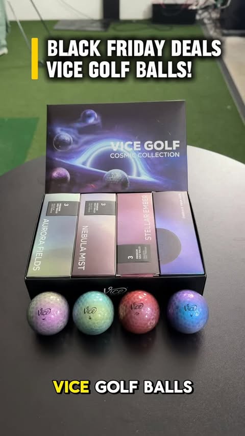 Instagram post by @michaelcaan for VICE GOLF. Caption reads: [...] stock up on some golf balls! Check out....