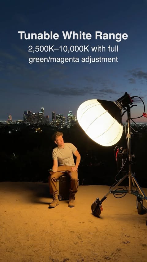 Instagram post by @bbthedp for Aputure. Caption reads: @aputure.lighting STORM 700x [...].