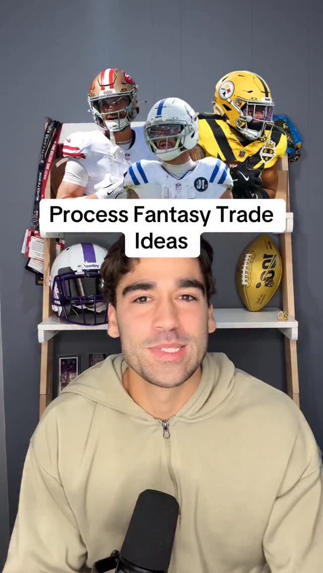 Instagram post by @joelsmythfantasy for Yahoo. Caption reads: Fantasy trade strategies for every possible....