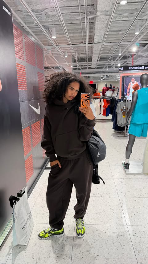 Instagram post by @ocean.vanexel for Nike Sportswear. Caption reads: it’s all in the details @nikenyc @nikesportswear....