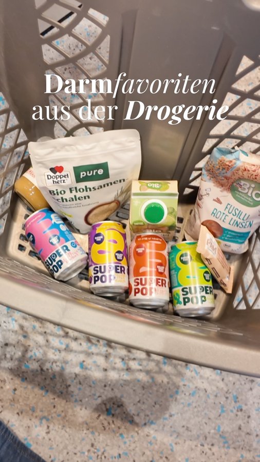 Instagram post by @alina.walbrun for dm-drogerie markt. Caption reads: Meine absoluten Favoriten und Empfehlungen aus dem....
