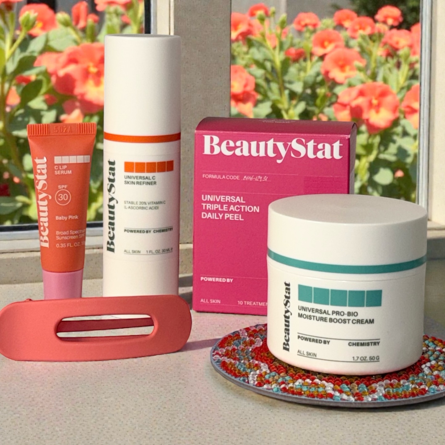 Instagram post by @anne.whitney.1229 for BeautyStat. Caption reads: [...] Skin Starts with the Right Chemistry”....