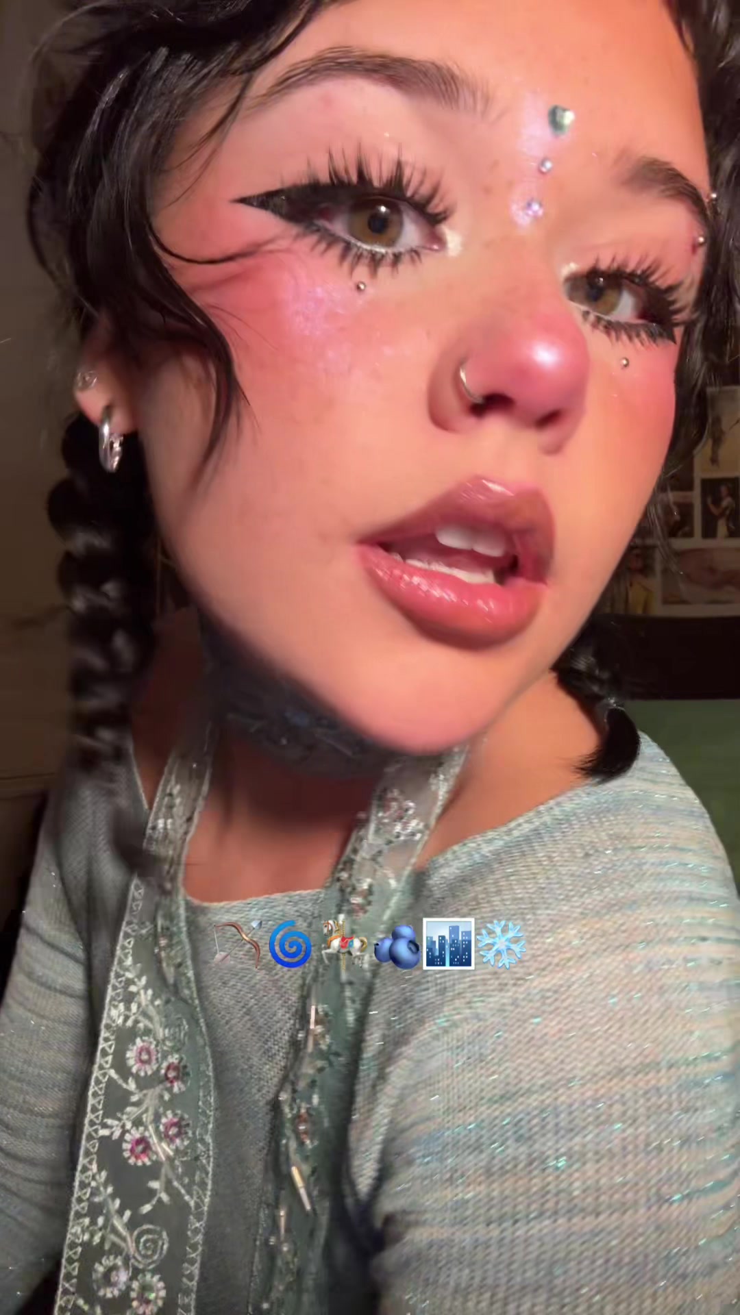 TikTok post by @333isabel for Kaleidos Makeup. Caption reads: #AD @Kaleidos Makeup happy pride yayyyy🩵 products....