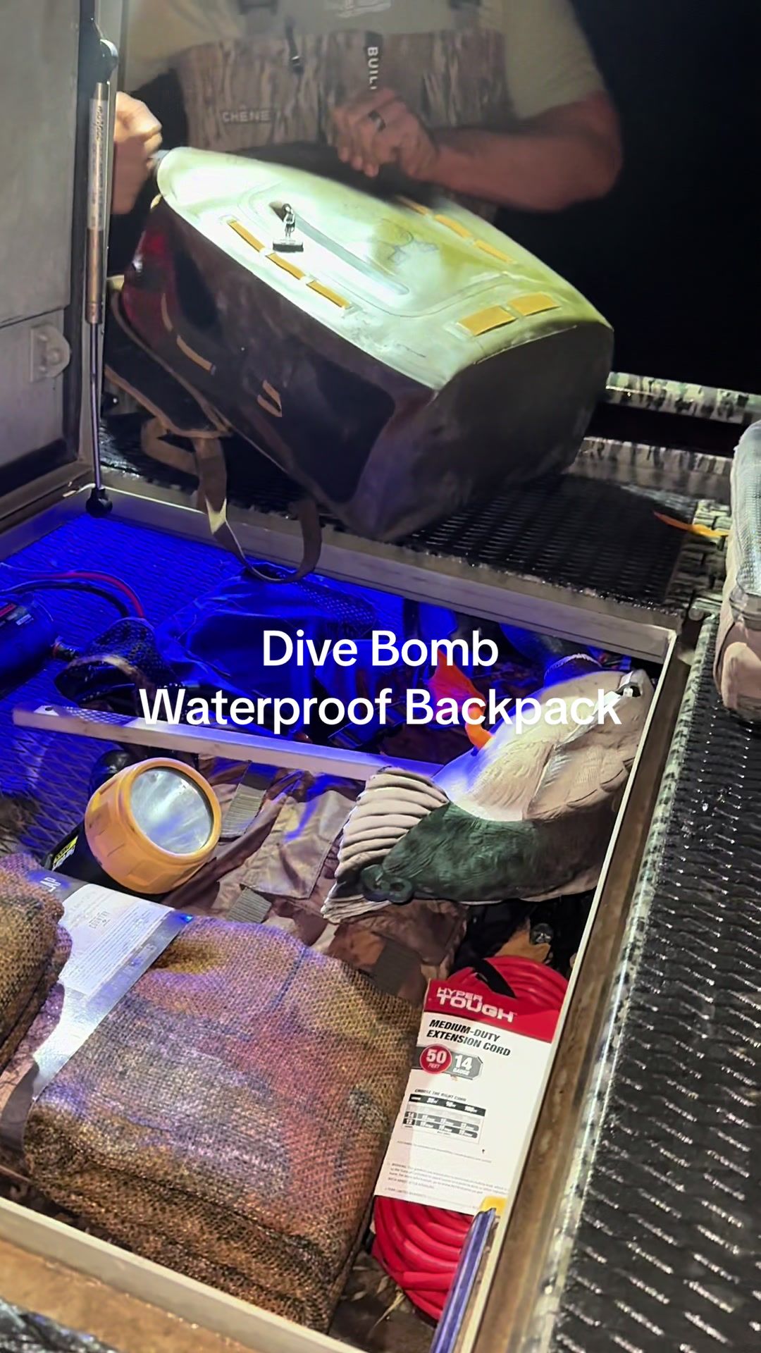 TikTok post by @amberamote for Dive Bomb Industries. Caption reads: @Dive Bomb Industries makes Christmas shopping....