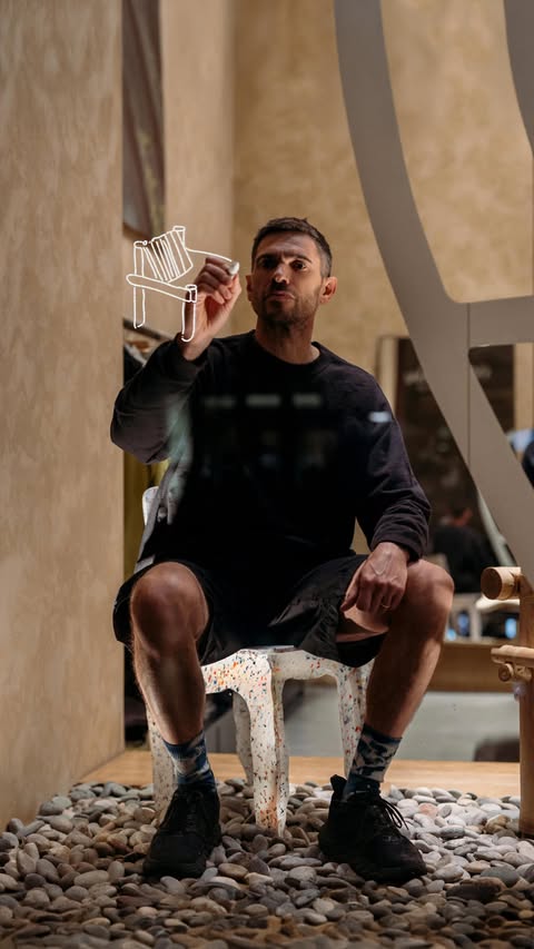 Instagram post by @wastedbypotatohead for Snow Peak. Caption reads: [...] Designed by Max Lamb. Collection 001 — now....