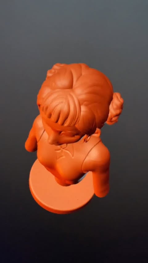 Instagram post by @asayris for Creality. Caption reads: Zoey 3D figure from K-Pop Demon Hunters made with....