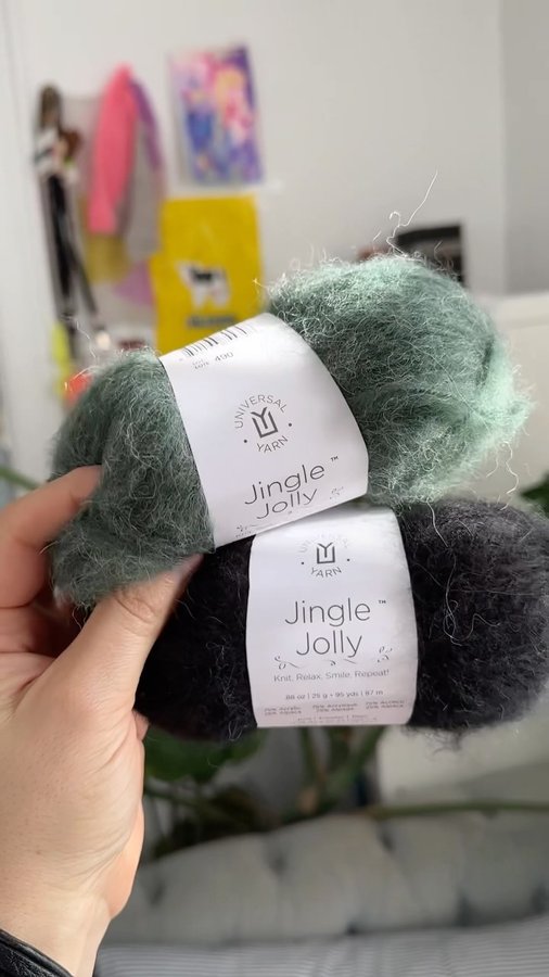 Instagram post by @gotham.knits for Universal Yarn. Caption reads: [...] #fiberfestival #yarnlove #yarnstash....