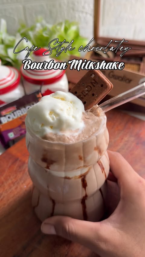 Instagram post by @foodie_from_gwalior for Britannia SnackInc. Caption reads: Chocolate lovers, this one’s for you! 🍫🥤🤎 This....