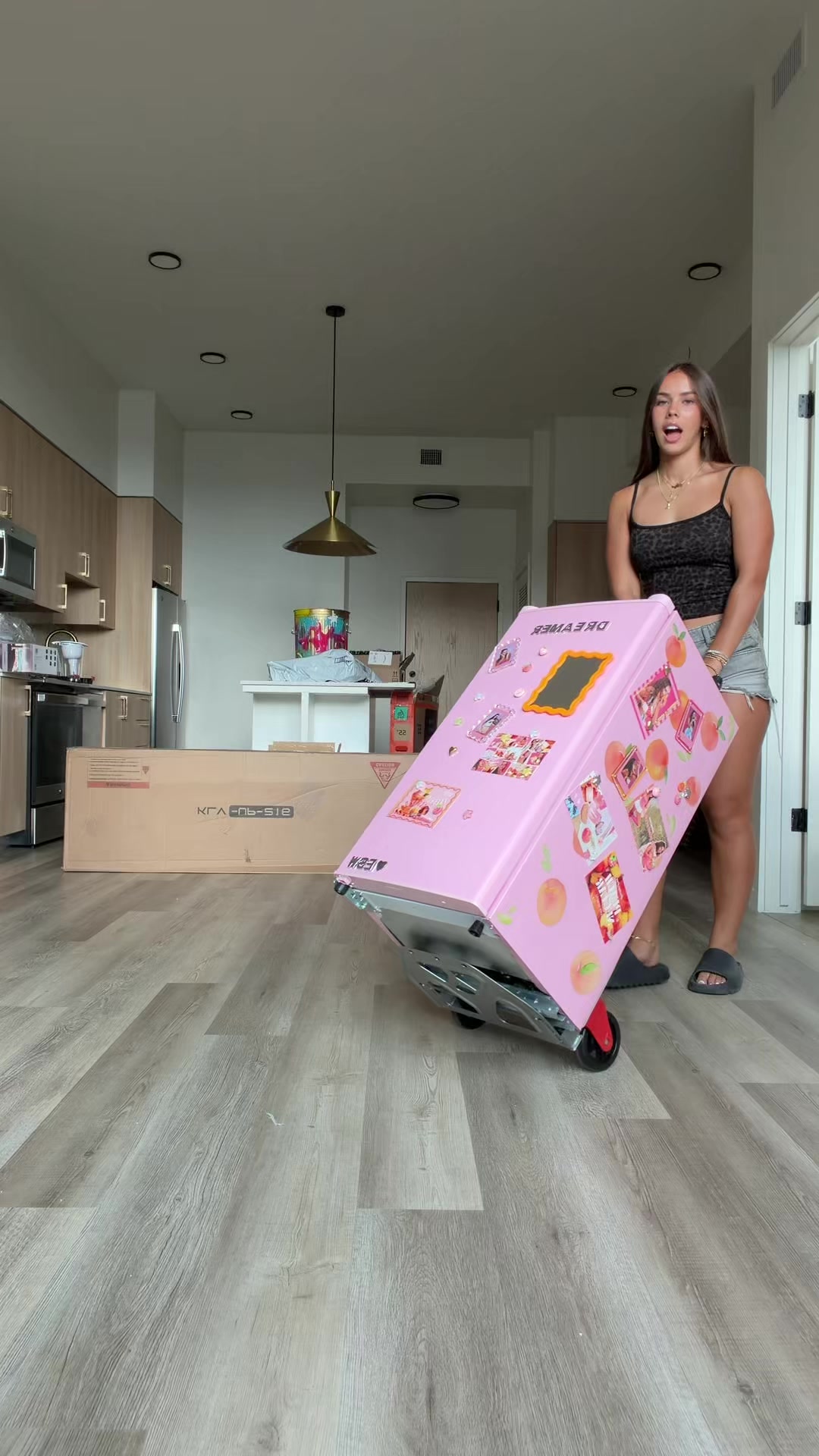 TikTok post by @only1aliya for ESW Beauty. Caption reads: [...] had a skincare fridge before 🥹🥹 ESW Beauty....
