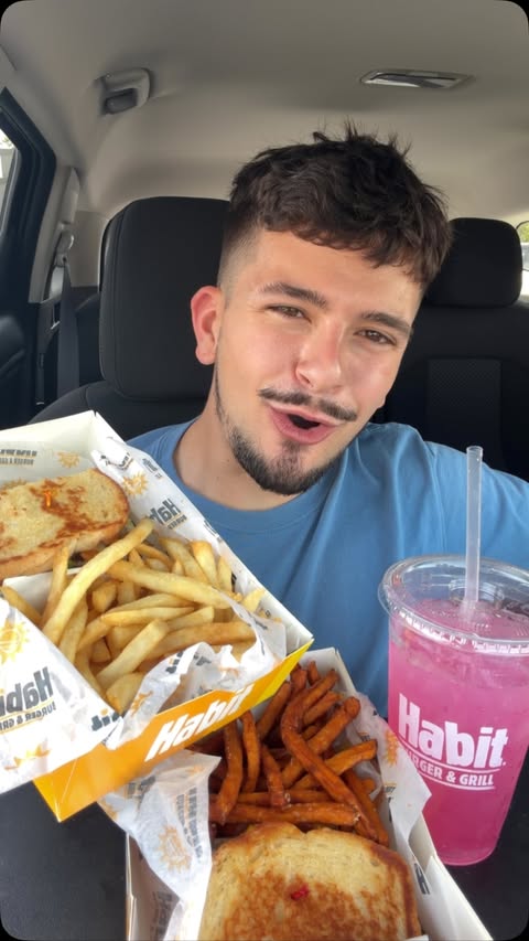 Instagram post by @realtorandreviewer for The Habit Burger Grill. Caption reads: #HabitPartner The $9 Gotta Habit Box Deal is here....