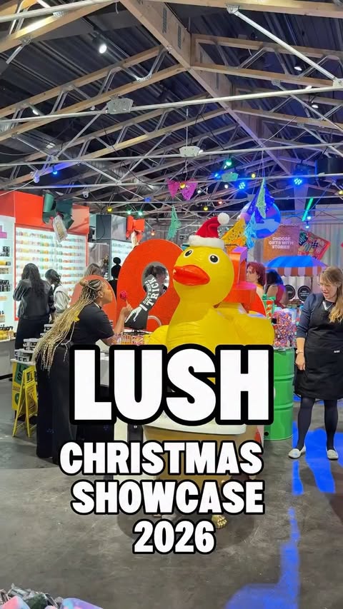 Instagram post by @kathrynlucyoutfit for LUSH. Caption reads: CHRISTMAS HAS LANDED AT LUSH!!!! WHO knew this....