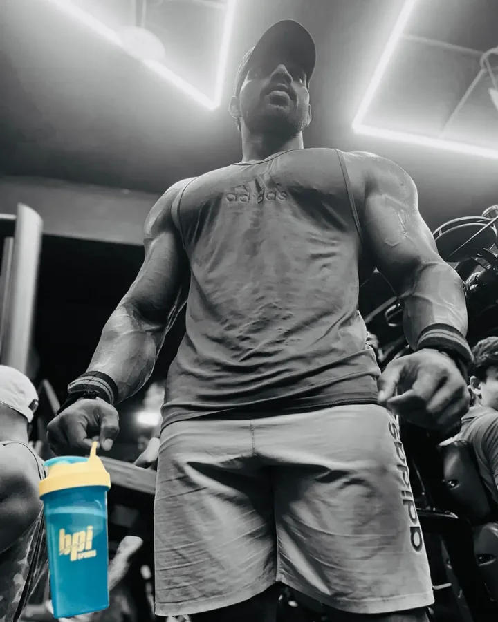 Instagram post by @rk_mohan_ for BPI Sports. Caption reads: NUTRITION SPONSOR ⛽:@bpisports_india.