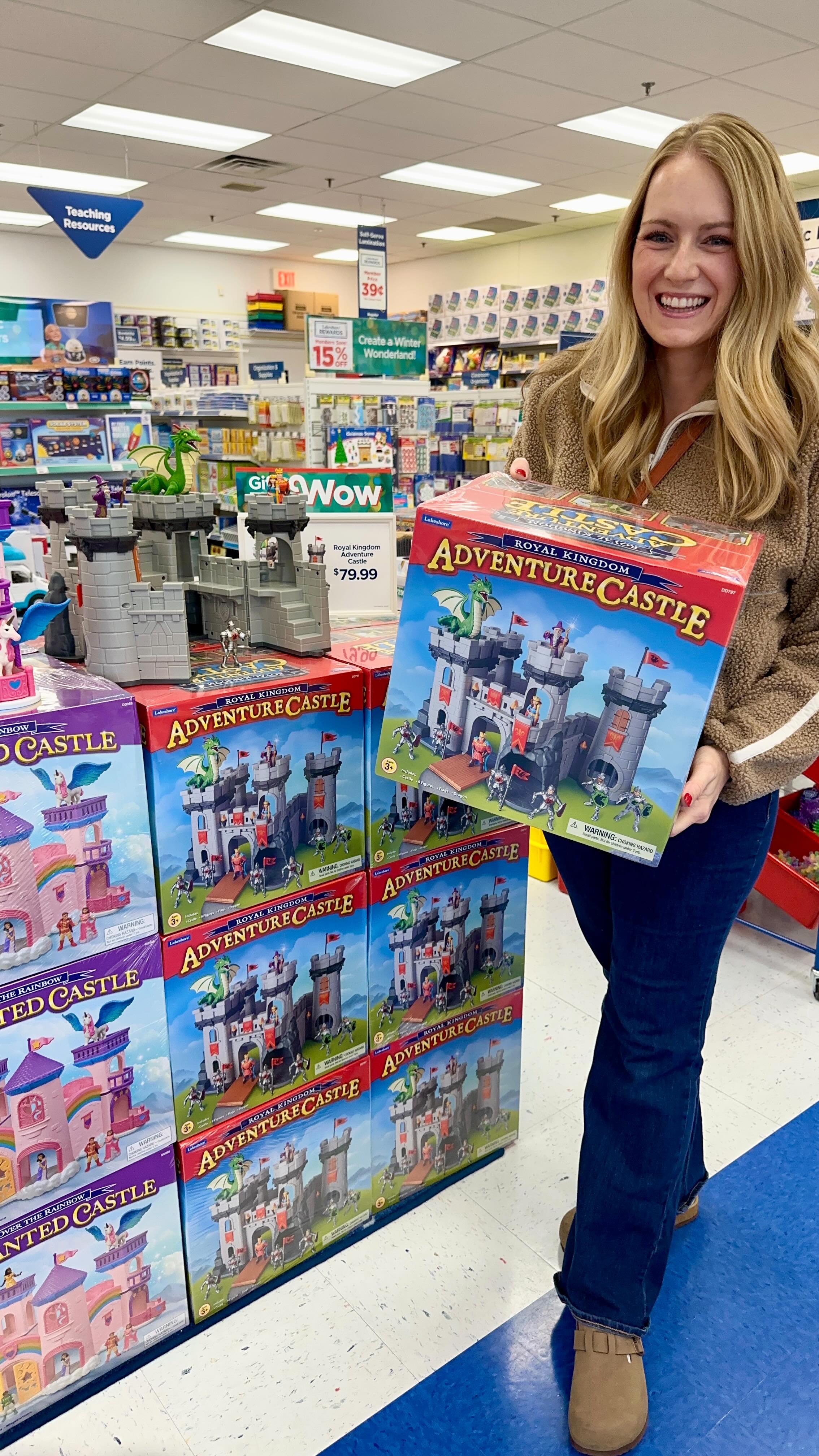 Instagram post by @kidsinkc for Lakeshore Learning. Caption reads: Check out my Faves & Finds for this holiday season....