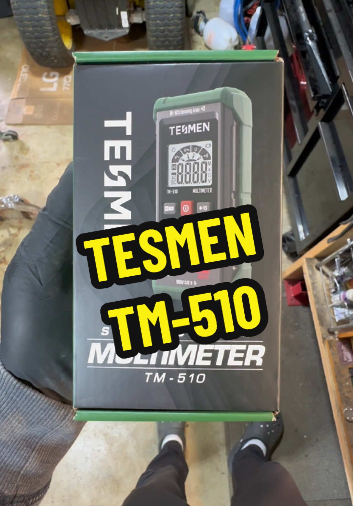 TikTok post by @apsmallengine for TESMEN. Caption reads: New multimeter, who dis? TESMEN TM-510 @TESMEN.