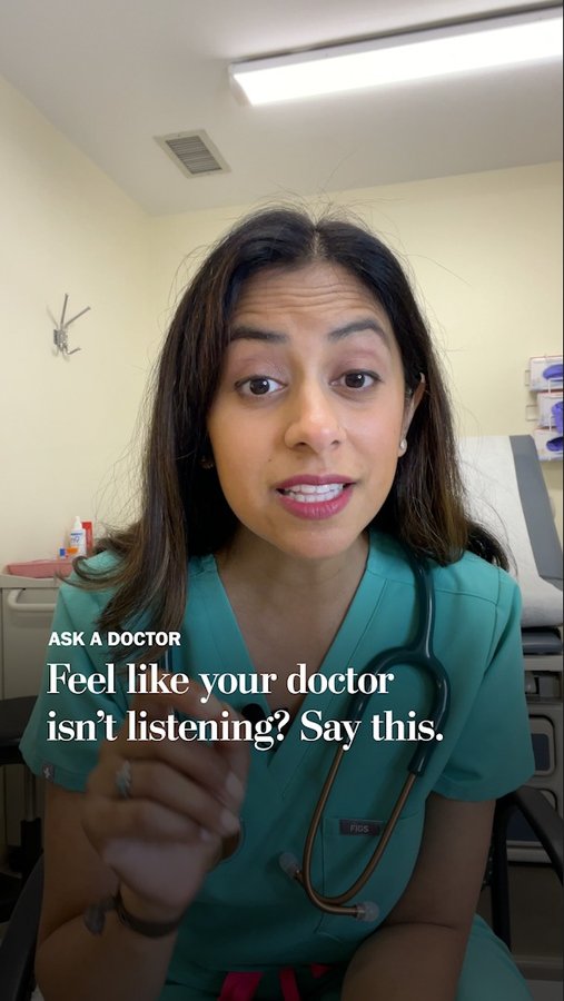 Instagram post by @trishapasrichamd for Washington Post. Caption reads: Doctor’s appointments can feel really rushed, but....