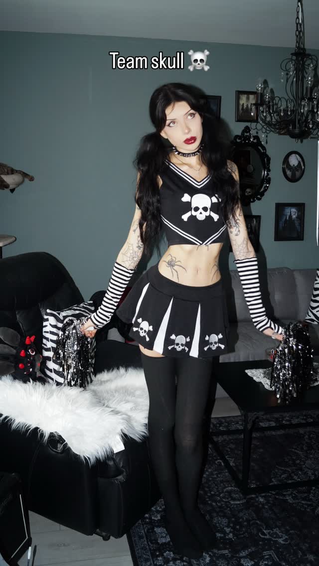 Instagram post by @stine_stromskag for Dolls Kill. Caption reads: Team vamps or team skull?.