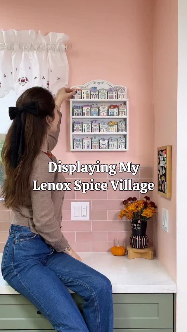 Instagram post by @mikandcookiesco for Lenox. Caption reads: A moment I’ve been waiting for 🏠😭🩷

My vintage....