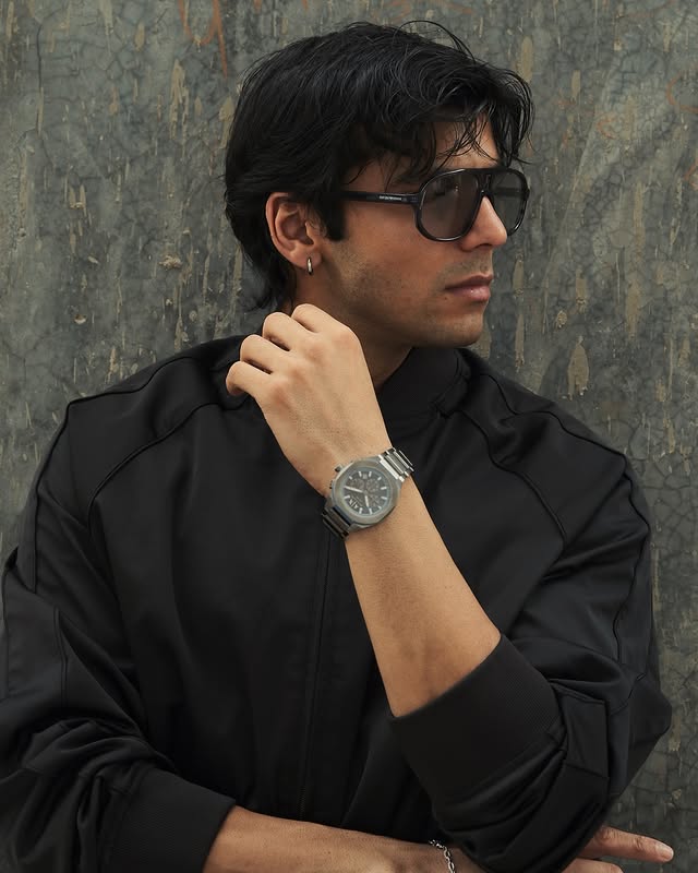 Instagram post by @chiragkhannaa for Armani Exchange. Caption reads: Well fitted. Well timed with @armaniexchange....