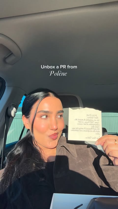 Instagram post by @beexyasmin for POLÈNE. Caption reads: Manifesting it for my girlies 🤍 thank you....