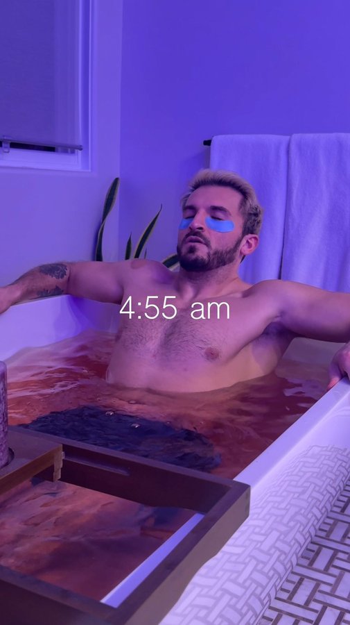 Instagram post by @zane for Liquid Death. Caption reads: Morning routine @liquiddeath #LiquidDeathPartner.