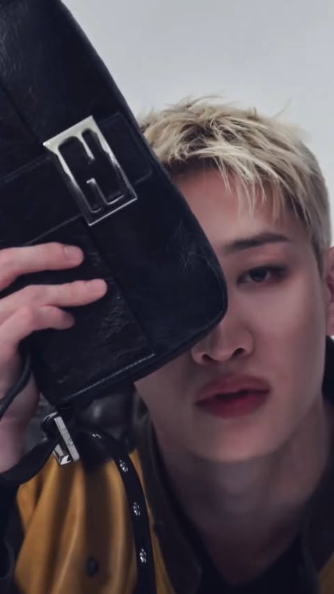 Instagram post by @skzstyle.it for Fendi. Caption reads: Fendi released a new video featuring Bang Chan....
