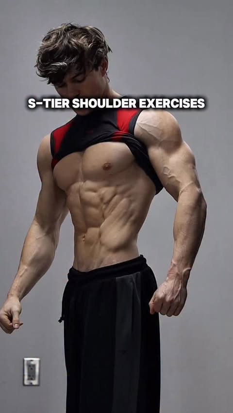 Instagram post by @bjarnson_fitness for Gymshark. Caption reads: [...] you can add to your shoulder days. -....