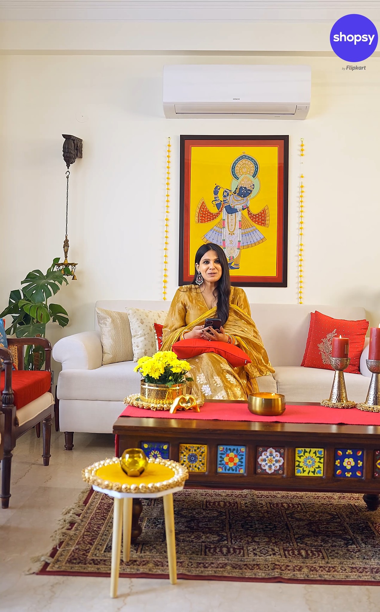 Instagram post by @decormandala_by_mohini for Shopsy. Caption reads: Mood = Mehendi-ready 🌼
Spent my day giving my....