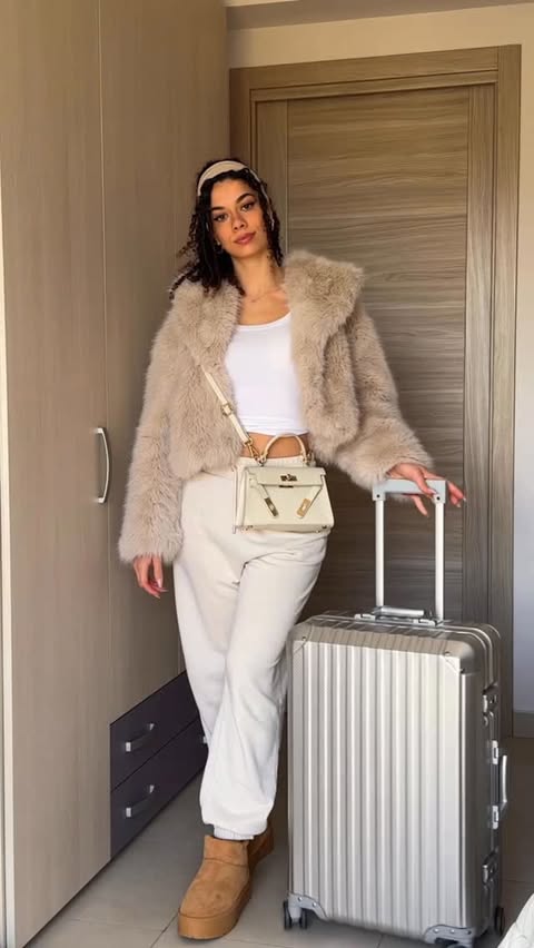 Instagram post by @erikamerlo_ for Mvst Select. Caption reads: Airport outfits ideas with my new @mvstselect....