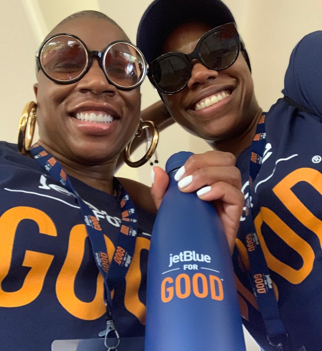 Instagram post by @yvonneorji for JetBlue. Caption reads: Annnddd that’s a wrap folks! My time as a @jetblue....