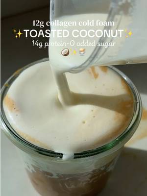 TikTok post by @camillecreates1 for Javy Coffee. Caption reads: toasted coconut creamer is soooo creamy &....